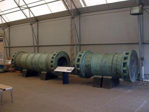The split cannon of Sultan Muhammad Faatih [Mehmed II] at the Fort Nelson Museum in Hampshire County